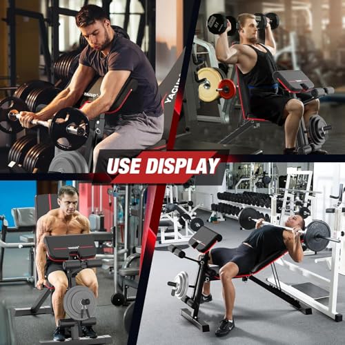Adjustable Weight Bench for Home Gym, 800 LB Incline Decline Strength Training R306107