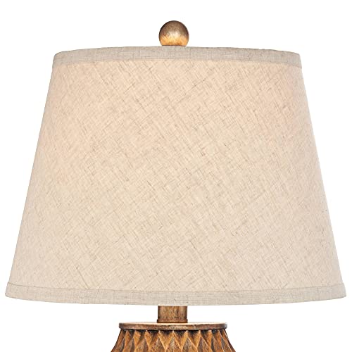 360 Lighting Buckhead Modern Accent Table Lamp 22" Warm Bronze Brown L3535