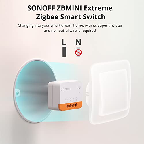 SONOFF ZBMINIL2 Extreme Zigbee Smart Light Switch 2 Way, No Neutral Required, 4-Pack O55479