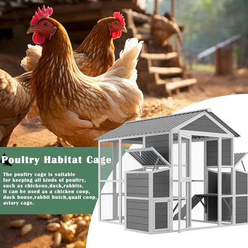 Outdoor Wooden Chicken Coop for 10 Chickens with Nesting Boxes and Run Z147