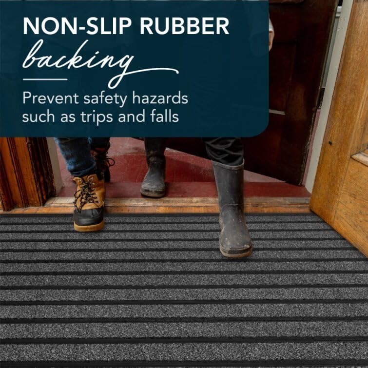 ubdyo Extra Durable Door Mat Non-Slip Outdoor Entrance 30" x 17" Bright Brown W5648