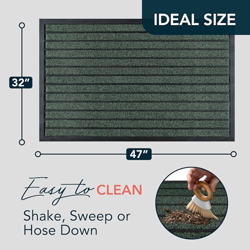 ubdyo Extra Durable Door Mat Non-Slip Outdoor Entrance 30" x 17" Bright Brown W5648