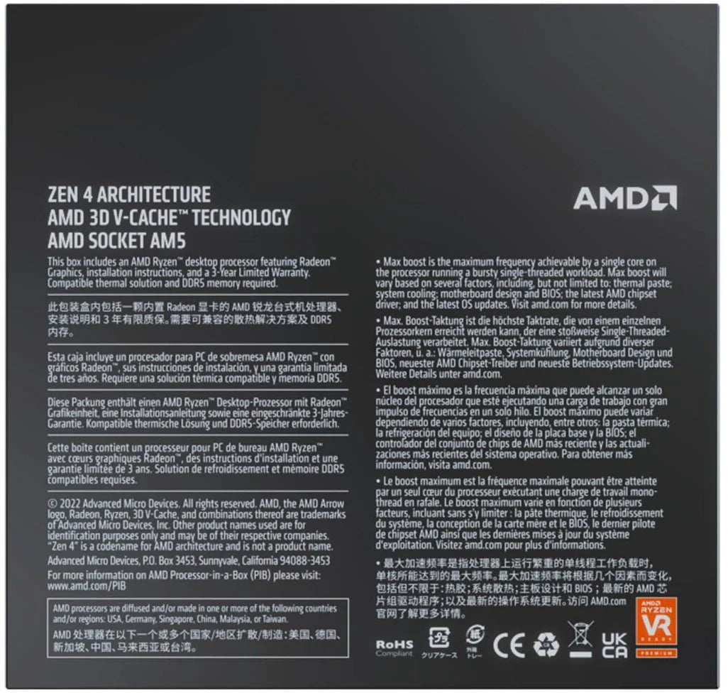 AMD Ryzen 7 7800X3D 8-Core Desktop Processor L256902