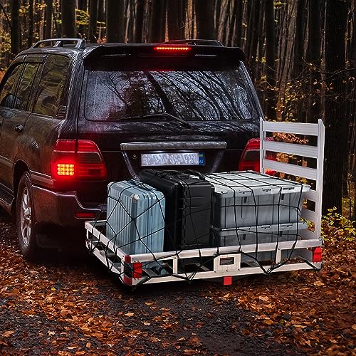 VEVOR Hitch Cargo Carrier 500lbs Capacity Aluminum with Folding Ramp for 2" Receiver B436