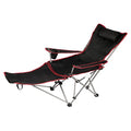 YSSOA Removable Footrest Reclining Camping Chair, Black J500901