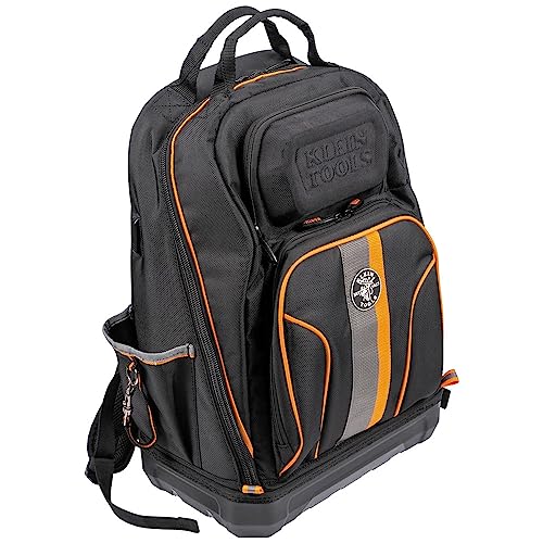 Klein Tools 55421BP-14 Tool Backpack, Heavy Duty Tradesman Pro Tool Bag Organizer with 39 Pockets, Molded Bottom