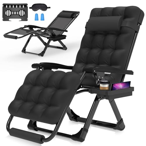 Suteck Zero Gravity Chair Reclining Camping Lounge with Removable Cushion and Cup Holder Z41184