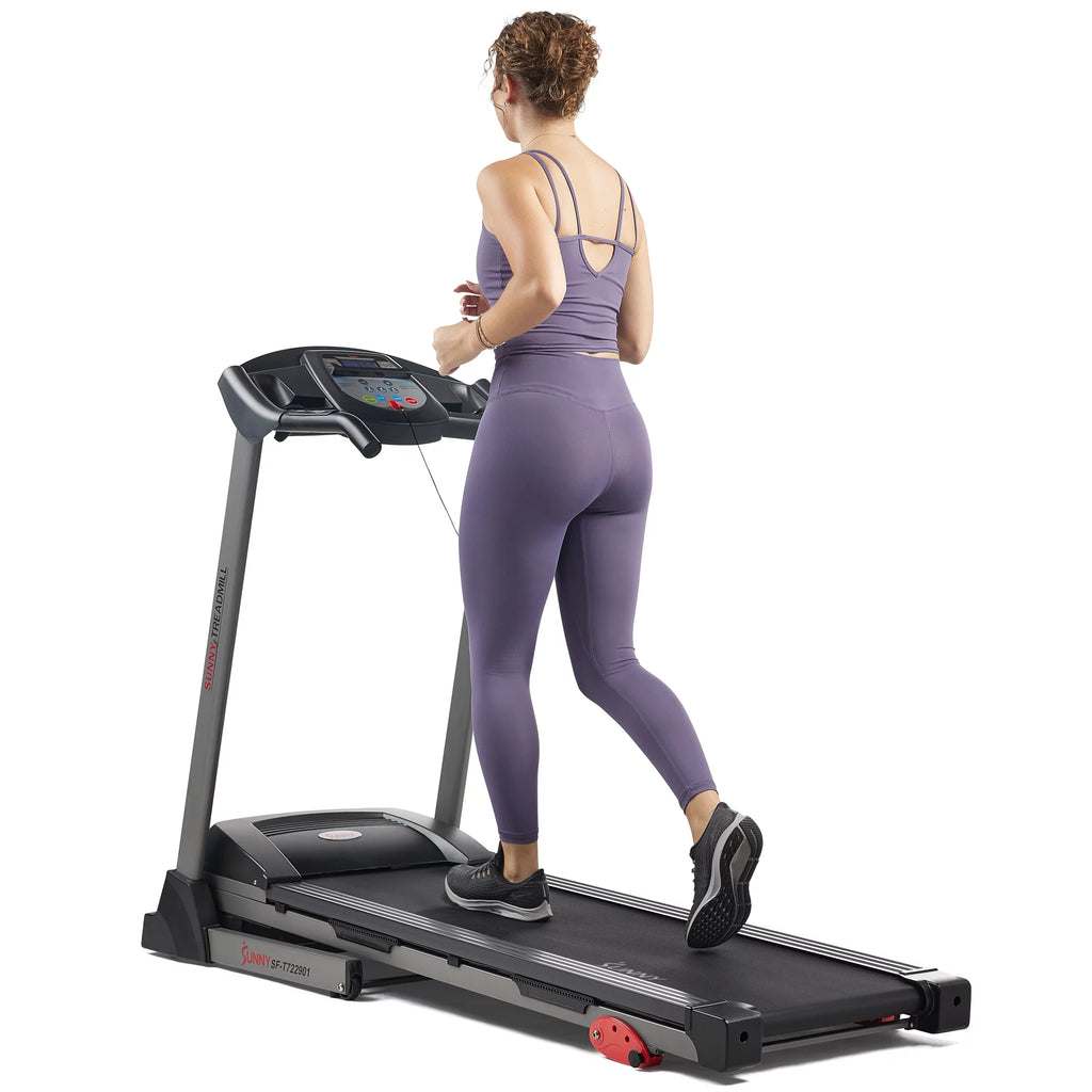 Sunny Health & Fitness Foldable Electric Treadmill with Adjustable Incline W997786