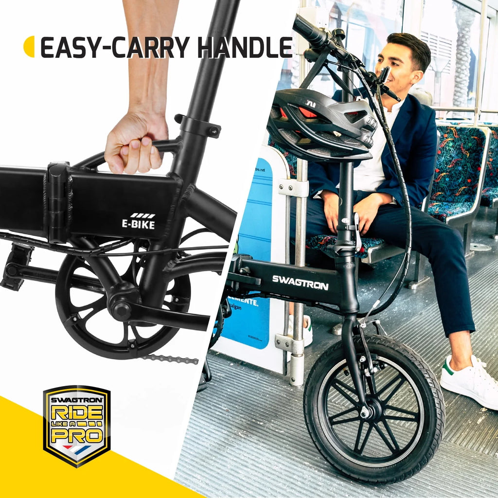 Swagtron Swagcycle EB5 Pro Plus Folding Electric Bike with Pedals T62291