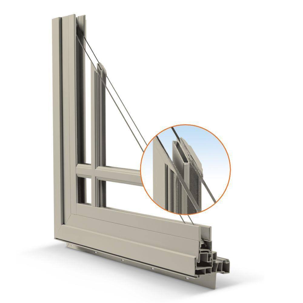 JELD-WEN V-4500 White Vinyl Awning Window with Fiberglass Mesh Screen X383