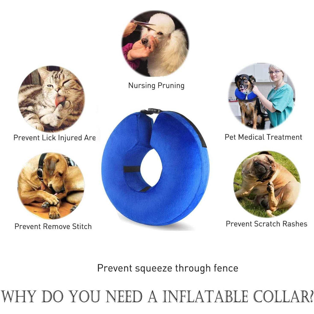 Cowin Protective Inflatable Cone Collar for Dogs and Cats Soft Pet Recovery E-Collar B459992