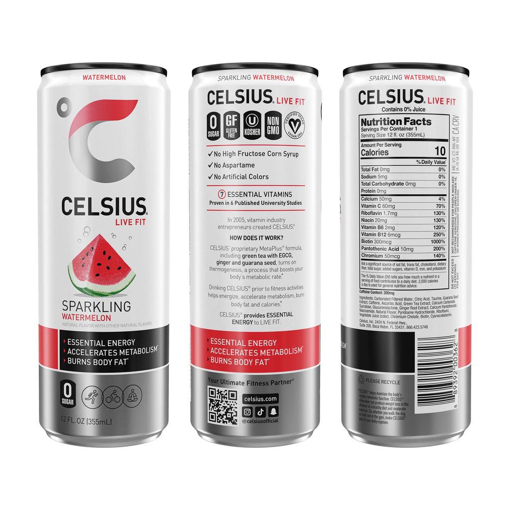 CELSIUS Sparkling Space Variety Pack, Functional Energy Drink, 12 fl oz, 12-Pack T823