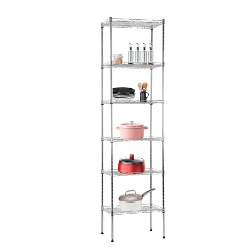 4 Tier NSF Wire Shelving Unit Heavy Duty Steel Storage Rack, Black X19089