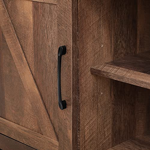 Furinno JAYA Large Entertainment Stand for TV Up to 55 Inch, French Oak Grey/Black V100781