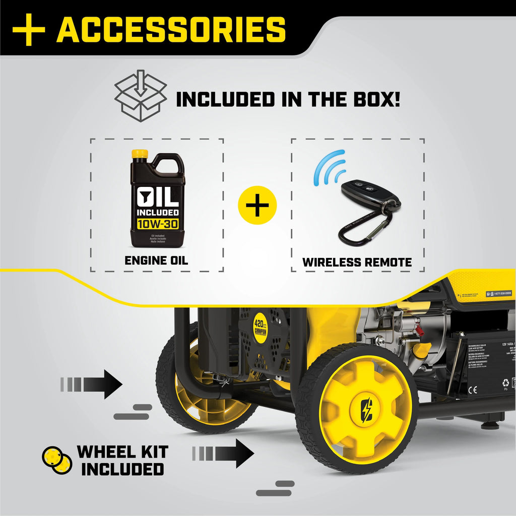 Champion Power Equipment 9375/7500W Portable Generator with Remote Start I155