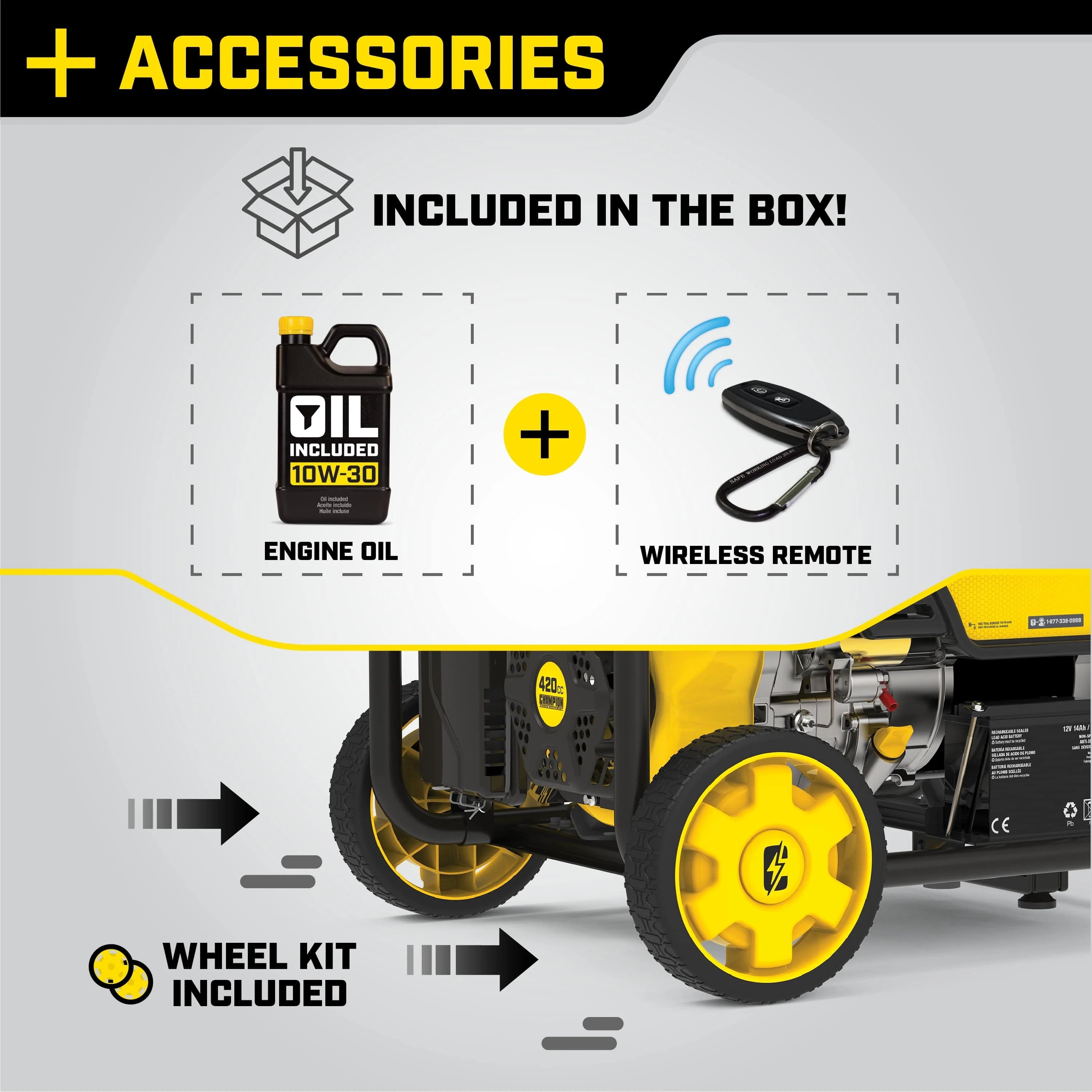 Champion Power Equipment 9375/7500W Portable Generator with Remote Start I155