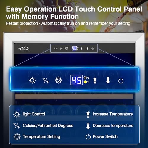 Electric Humidor Cabinet 35L with Digital LED Screen and Humidity Control C6096