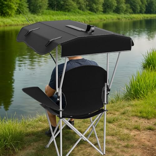 YSSOA Removable Footrest Reclining Camping Chair, Black J500901