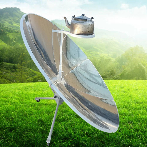 1800W Solar Cooker Stoves ,Parabolic Portable Magnesia Camping Outdoor 1.5m Diameter (700-1000°C)