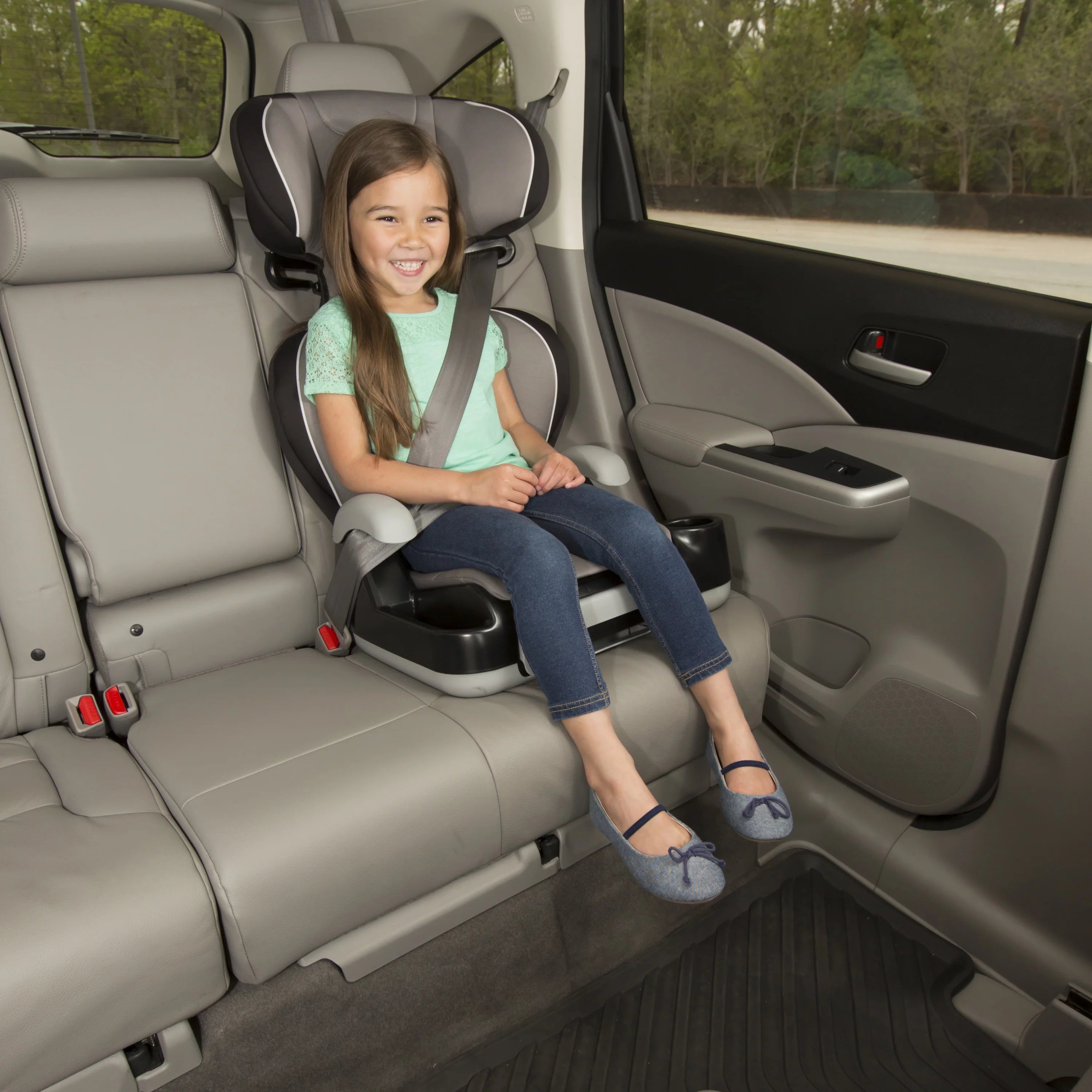 Safety 1st Store 'n Go Sport Booster Car Seat, Dusted Indigo M38193