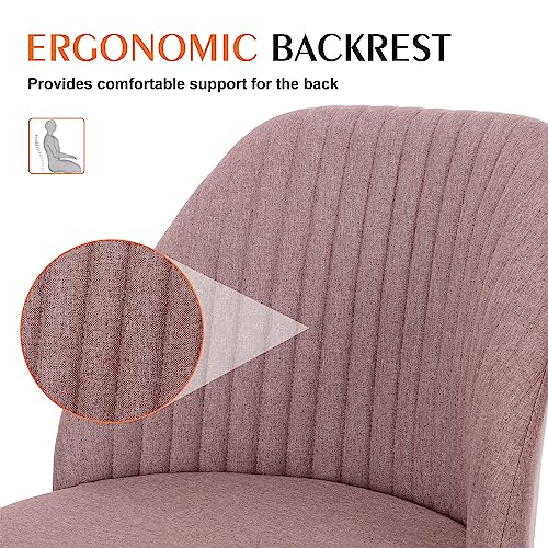 Sweetcrispy Armless Office Chair with Wheels, Adjustable Swivel Task Chair S259576