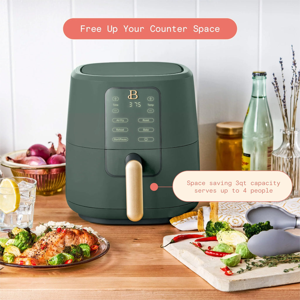 Beautiful 3 Qt Air Fryer with TurboCrisp Technology, White Icing by Drew Barrymore Q720518