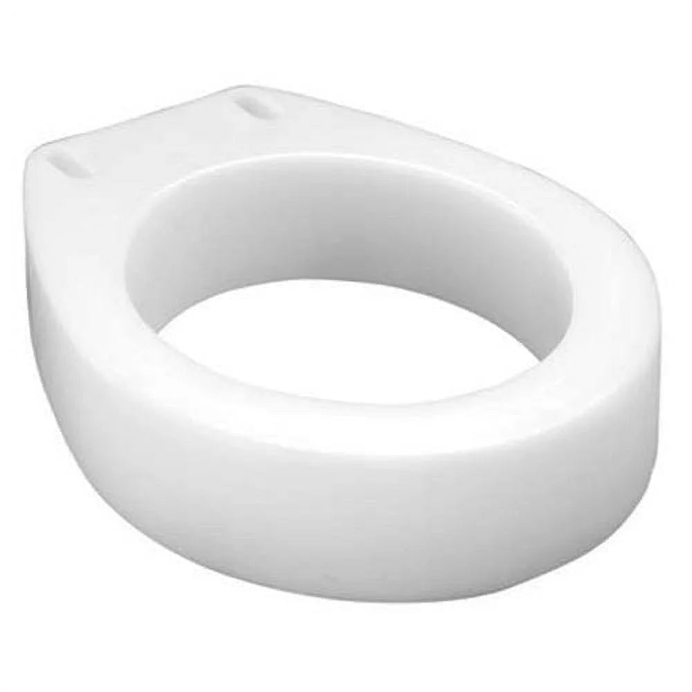 Carex Raised Toilet Seat, Universal Fit for Round Bowls, White, 300 lb Capacity B8396