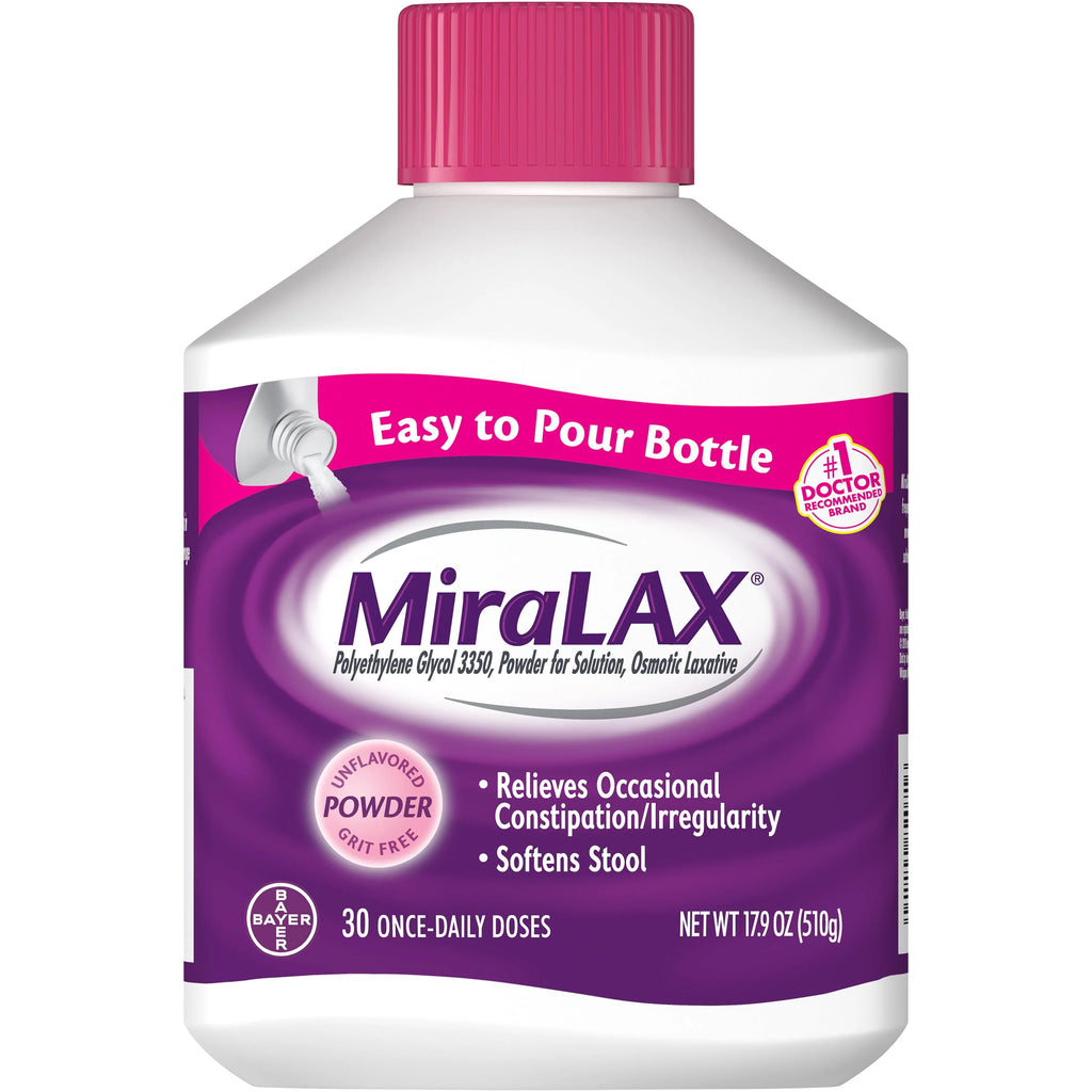 MiraLAX Laxative Powder, Stool Softener, 30 Doses R355122
