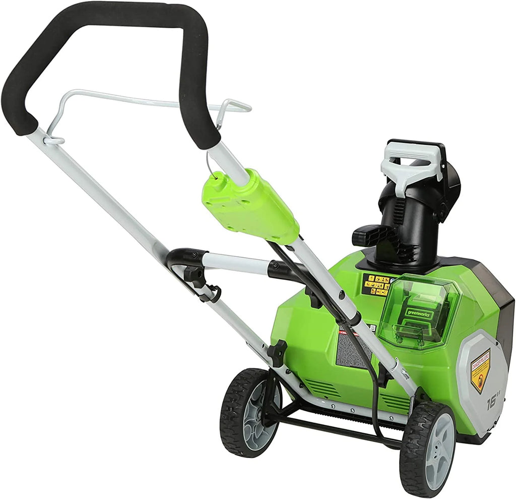 Greenworks 40V 16 Cordless Snow Thrower with 5Ah Battery and Charger F432246