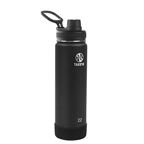 Takeya Actives Water Bottle with Spout Lid, 18 oz, Midnight Blue W579