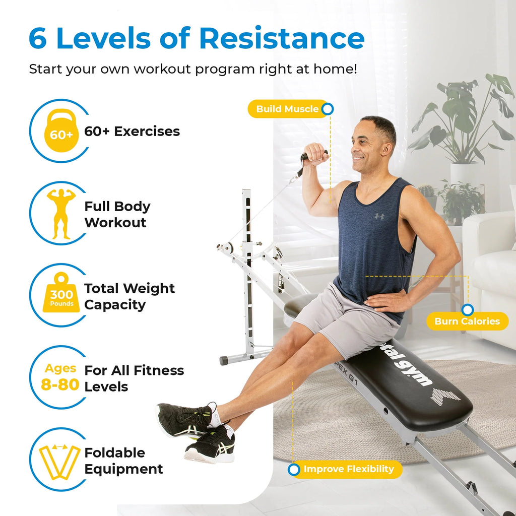 Total Gym APEX G5 Home Fitness Incline Weight Trainer N950425