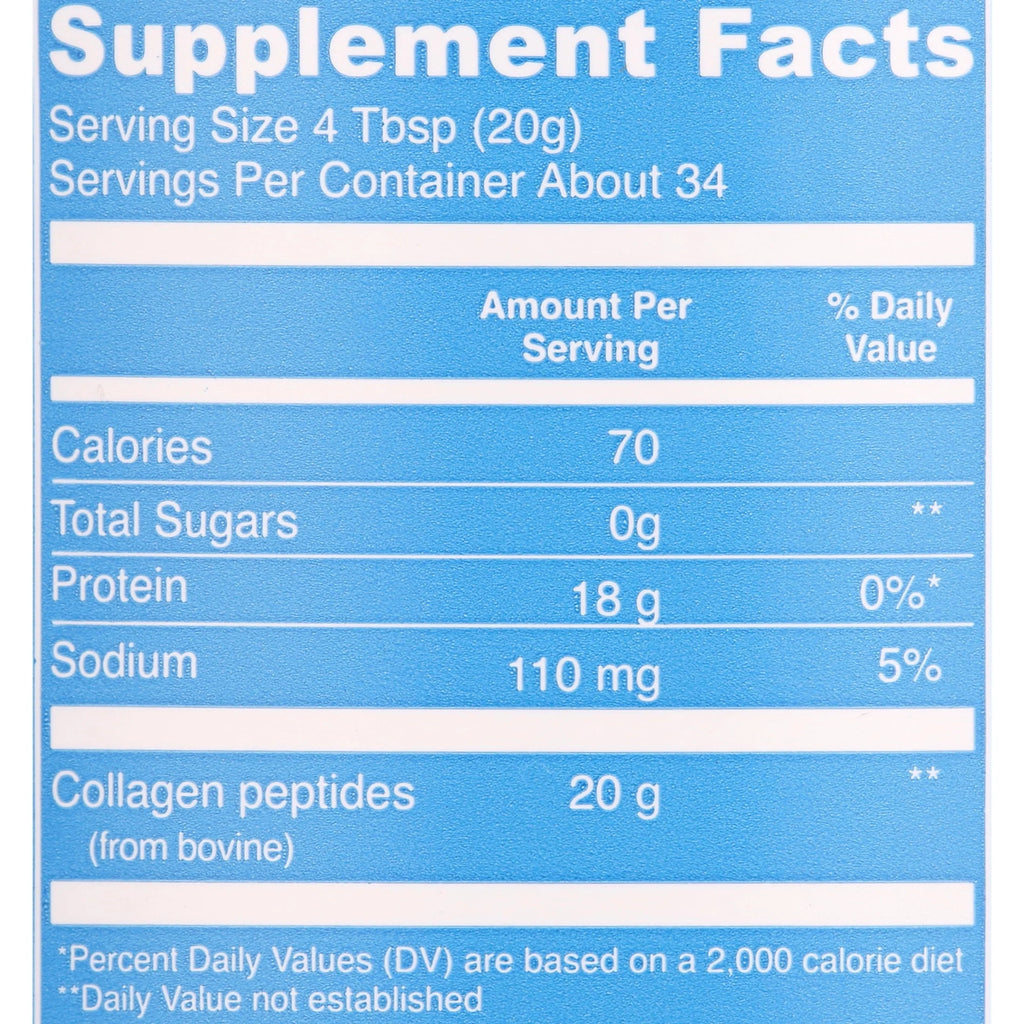 Vital Proteins Collagen Peptides Unflavored Powder Supplement, 24 oz Y355941