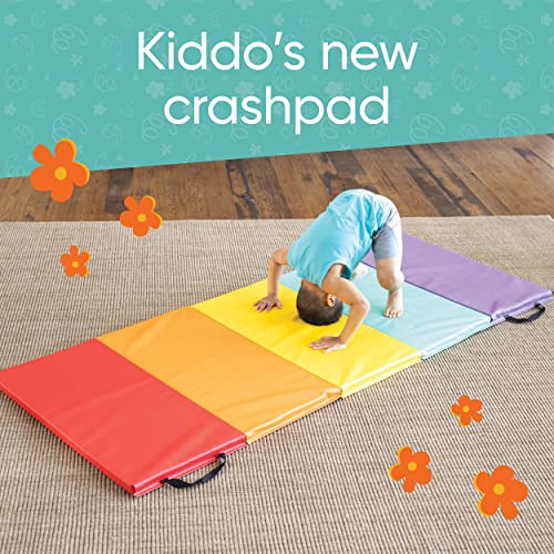 HearthSong Tumbling Mat for Kids, 5-Panel Foldable Exercise Mat, 1.25" Thick X638