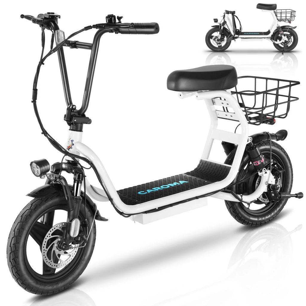 Caroma 500W Electric Scooter with Seat for Adult, 14 inch, 20 MPH F719250