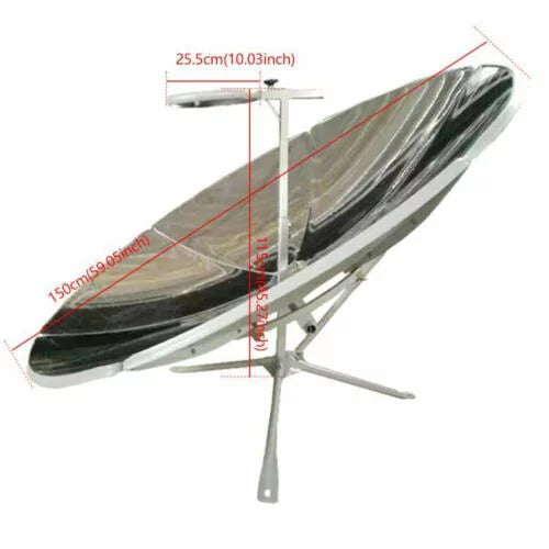 1800W Parabolic Solar Cooker Portable Camping Outdoor Y61899