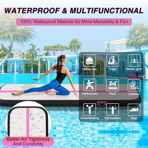 Inflatable Gymnastics Tumbling Mat with Electric Pump W352941
