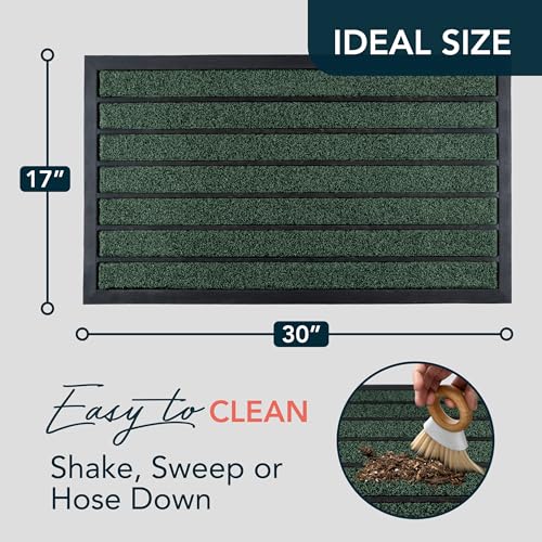 ubdyo Extra Durable Door Mat Non-Slip Outdoor Entrance 30" x 17" Bright Brown W5648