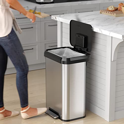 iTouchless 13 Gallon Sensor Trash Can 2.0 Stainless Steel W51921