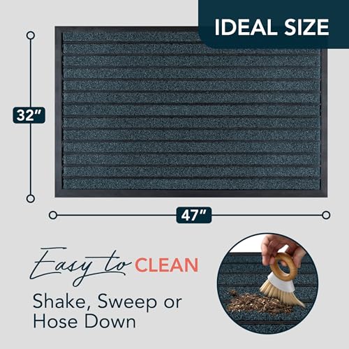 ubdyo Extra Durable Door Mat Non-Slip Outdoor Entrance 30" x 17" Bright Brown W5648