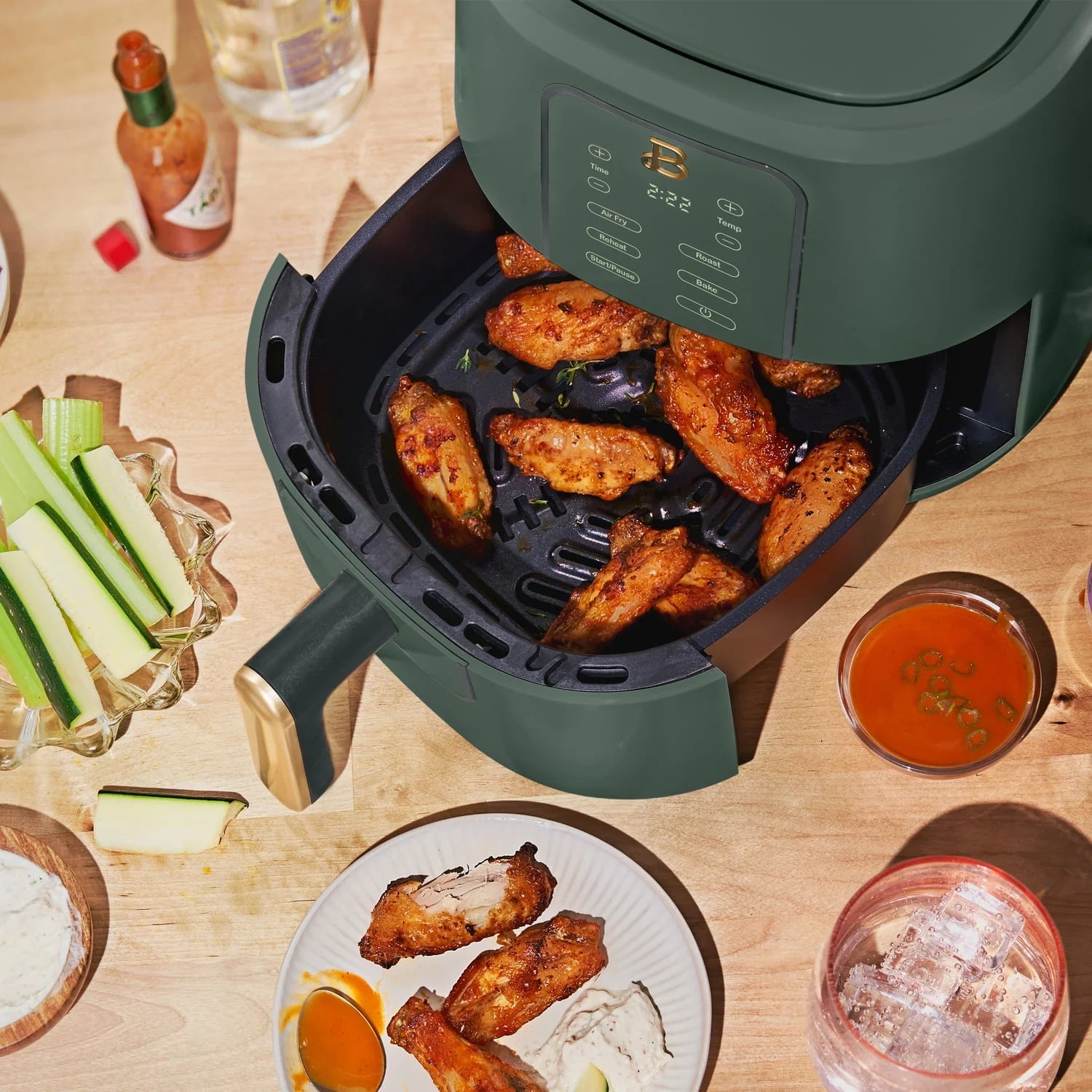Beautiful 3 Qt Air Fryer with TurboCrisp Technology, White Icing by Drew Barrymore Q720518