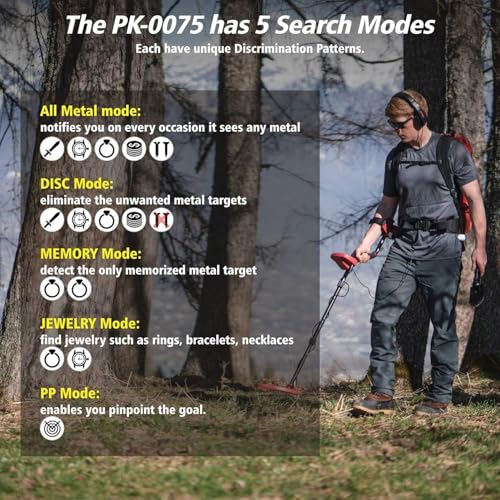 PANCKY Metal Detector for Adults Waterproof with LCD Display, 10" Coil, PK0075 H43777