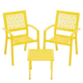 Peacock Blue Outdoor Bistro Set for 2 with Coffee Table R445