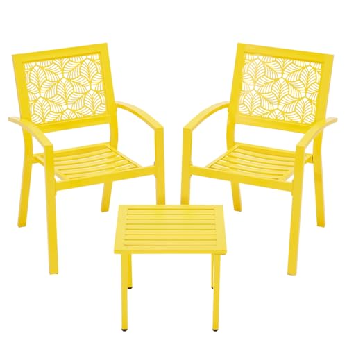 Peacock Blue Outdoor Bistro Set for 2 with Coffee Table R445