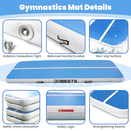 DOBESTS Inflatable Gymnastics Tumbling Mat with Pump G20525