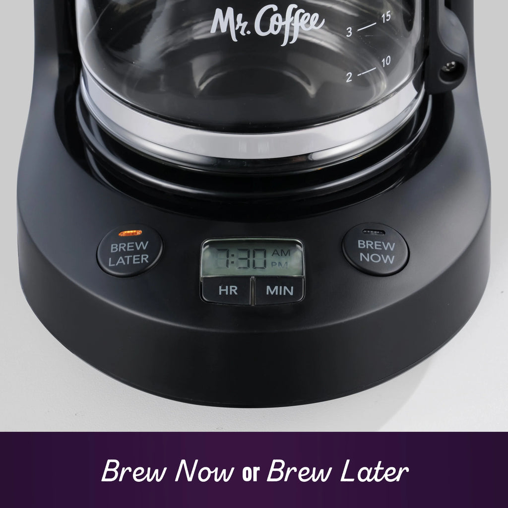 Mr. Coffee 5-Cup Programmable Coffee Maker, Black V884
