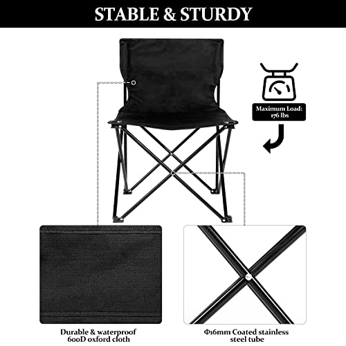 YSSOA Removable Footrest Reclining Camping Chair, Black J500901