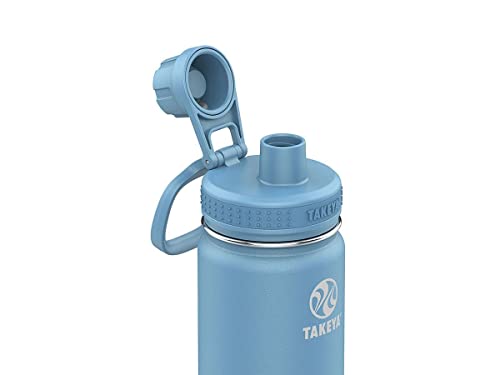 Takeya Actives Water Bottle with Spout Lid, 18 oz, Midnight Blue W579