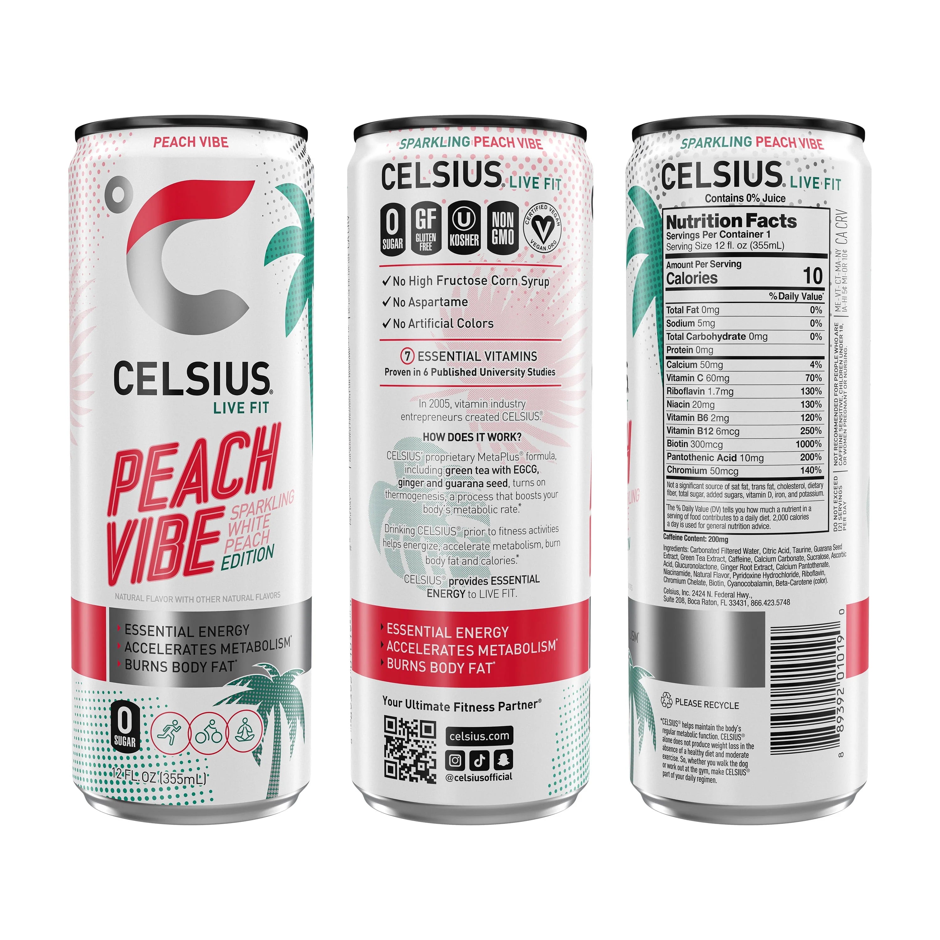 CELSIUS Sparkling Space Variety Pack, Functional Energy Drink, 12 fl oz, 12-Pack T823