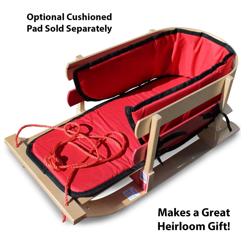 Flexible Flyer Baby Pull Sled Wooden Sleigh for Kids Z133