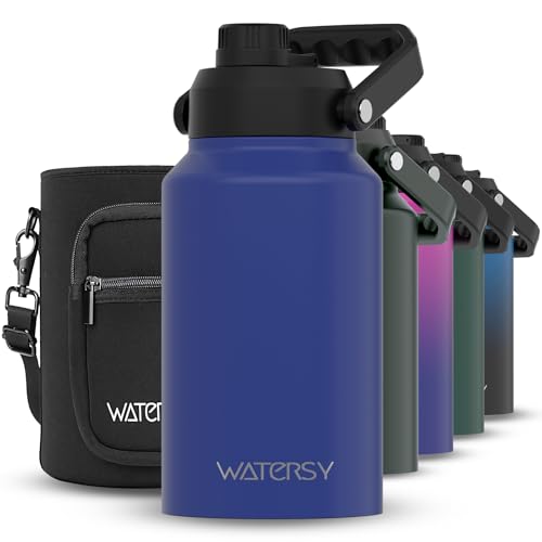 128oz Insulated Stainless Steel Water Bottle with Handle, Black W803